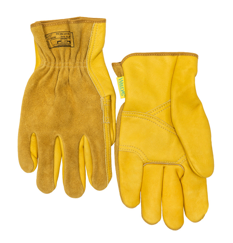 Gant de manutention Weldas paume cuir fleur souple