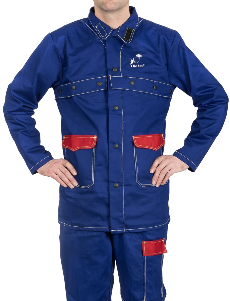 Veste de soudeur Weldas Fire Fox bleue