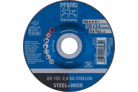 Disque à tronçonner PFERD EH 125-2,4 SG STEELOX
