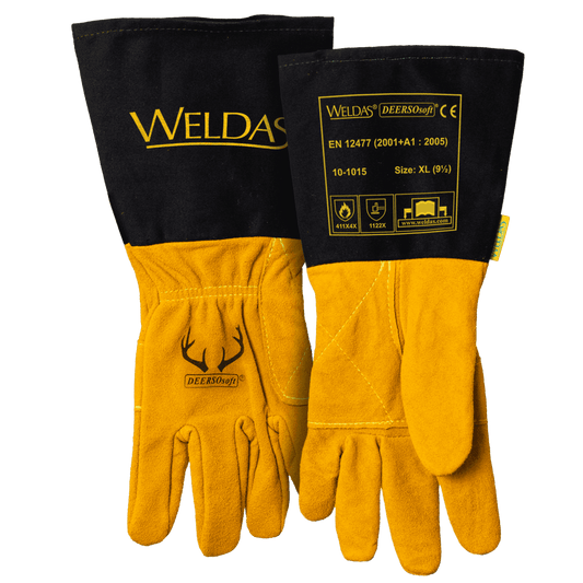 Gant soudeur Weldas Deersosoft cuir de cerf noir