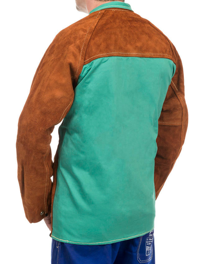 Veste de soudeur Weldas Lava Brown dos coton Proban