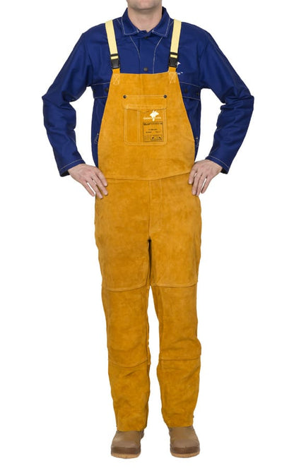 Pantalon de soudeur Weldas Golden Brown protection poitrine