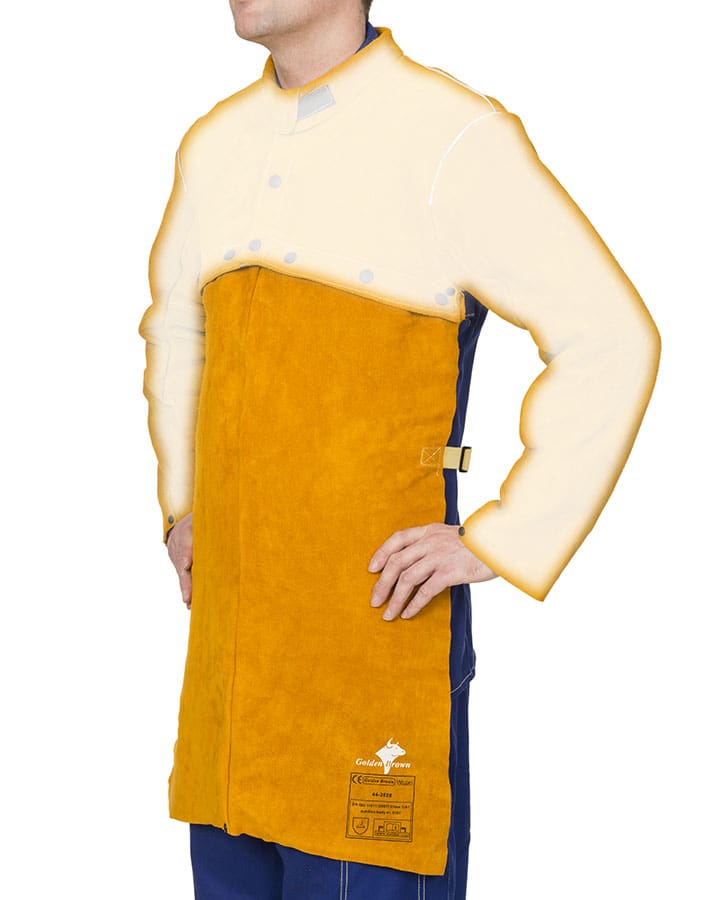 Tablier de soudeur Weldas Golden Brown croûte bovin