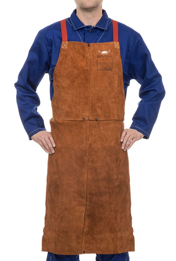 Tablier de soudeur Weldas Lava Brown cuir croûte bovin