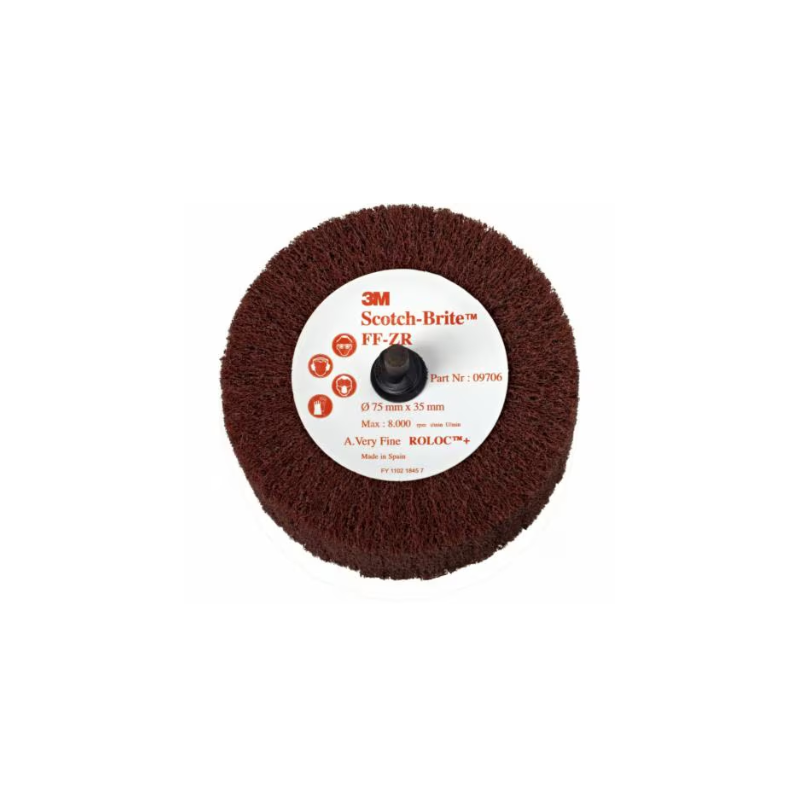 Brosse à lamelles abrasives non-tissées 3M™ Scotch-Brite™ Roloc™+ FF-ZR