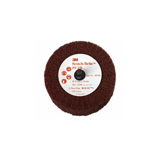 Brosse à lamelles abrasives non-tissées 3M™ Scotch-Brite™ Roloc™+ FF-ZR