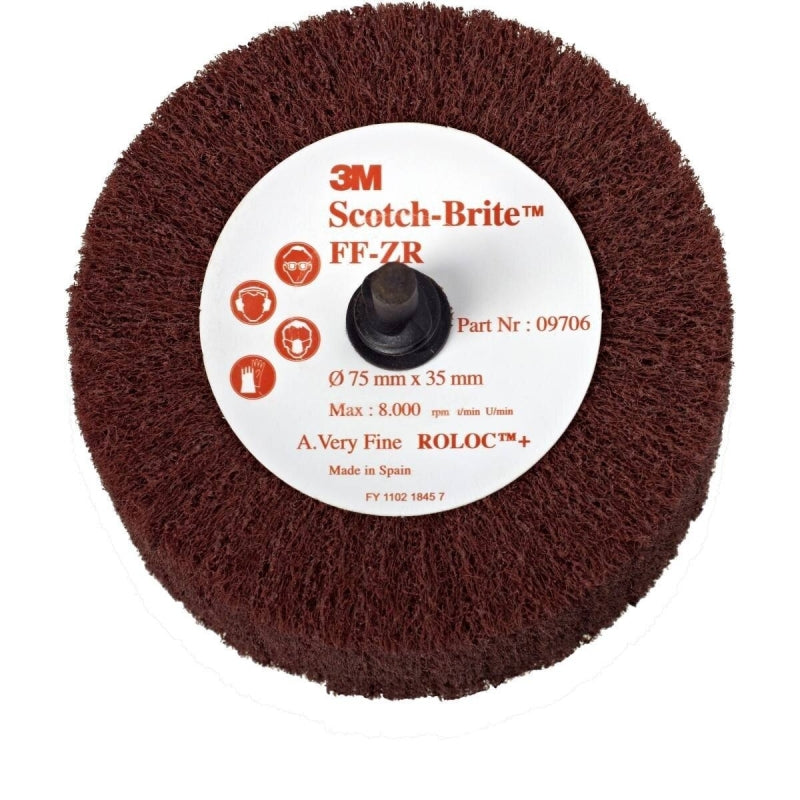 Brosse à lamelles abrasives non-tissées 3M™ Scotch-Brite™ Roloc™ PF-ZR